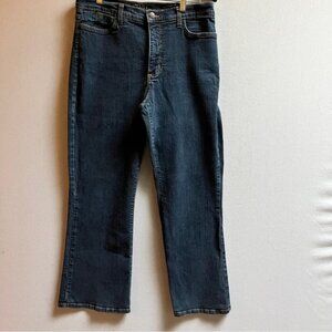 NYDJ tummy tuck high rise bootcut dark wash jeans Sz 14P